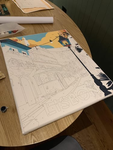 Customer photo review of Affiche Vintage Lisbonne