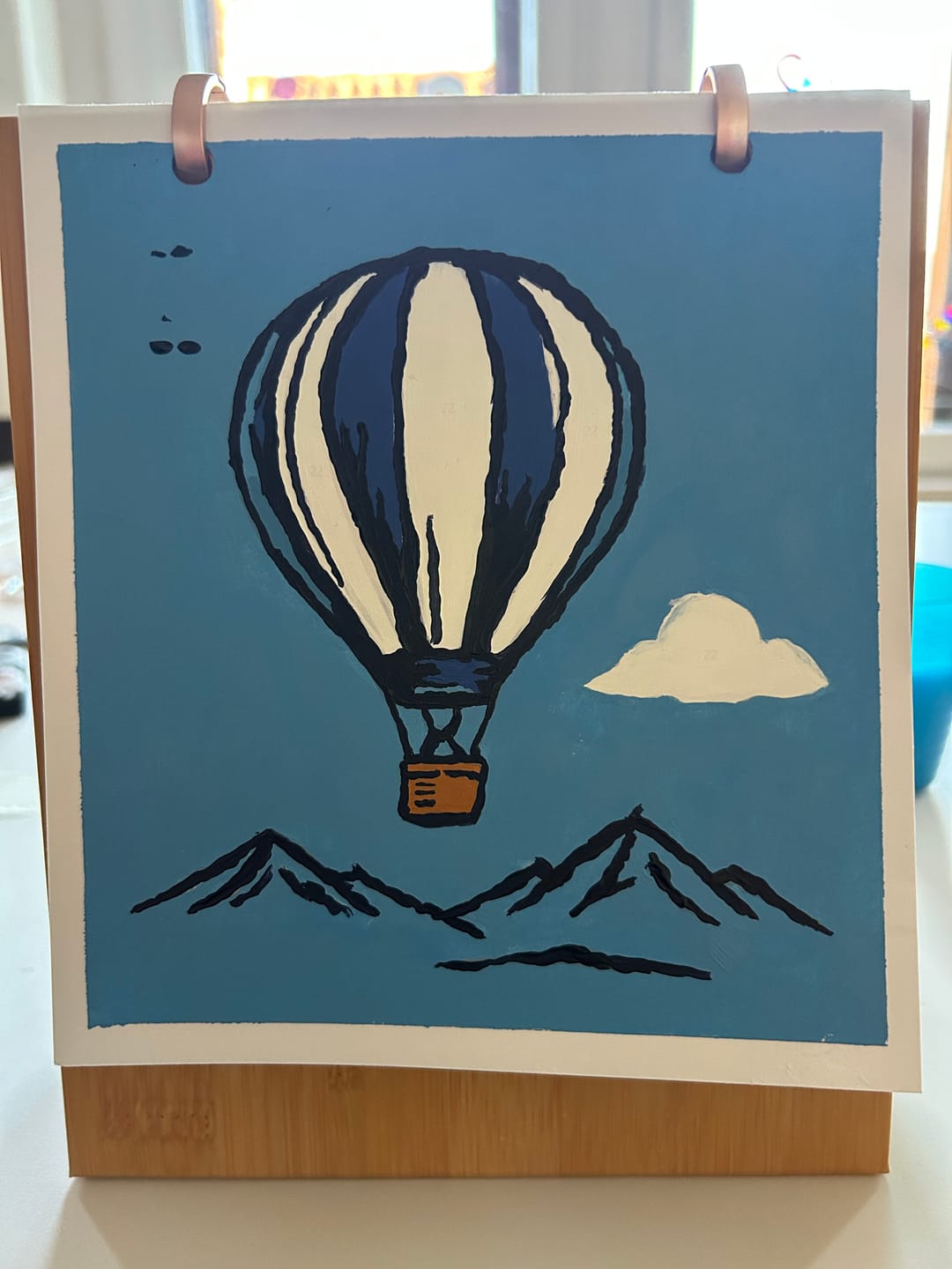 Customer photo review of 2027 Paint by Numbers Desk Calendar | Vintage Travel Edition