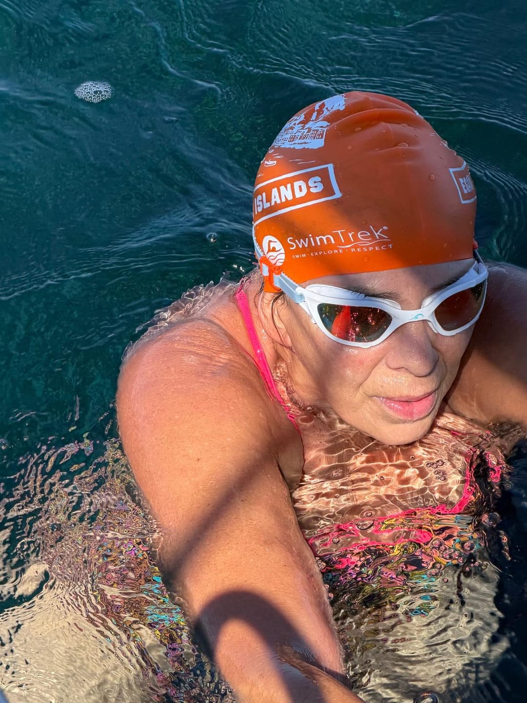 Customer photo review of NanoClear™ Flex Swim Goggles Mirror - (White)