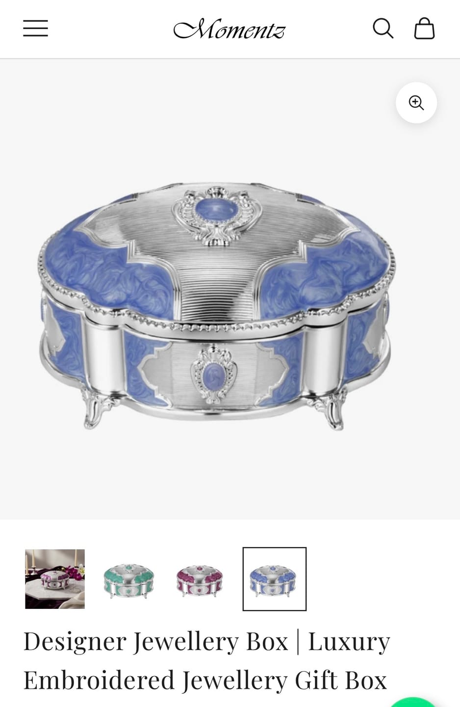 Customer photo review of Designer Jewellery Box | Luxury Embroidered Jewellery Gift Box