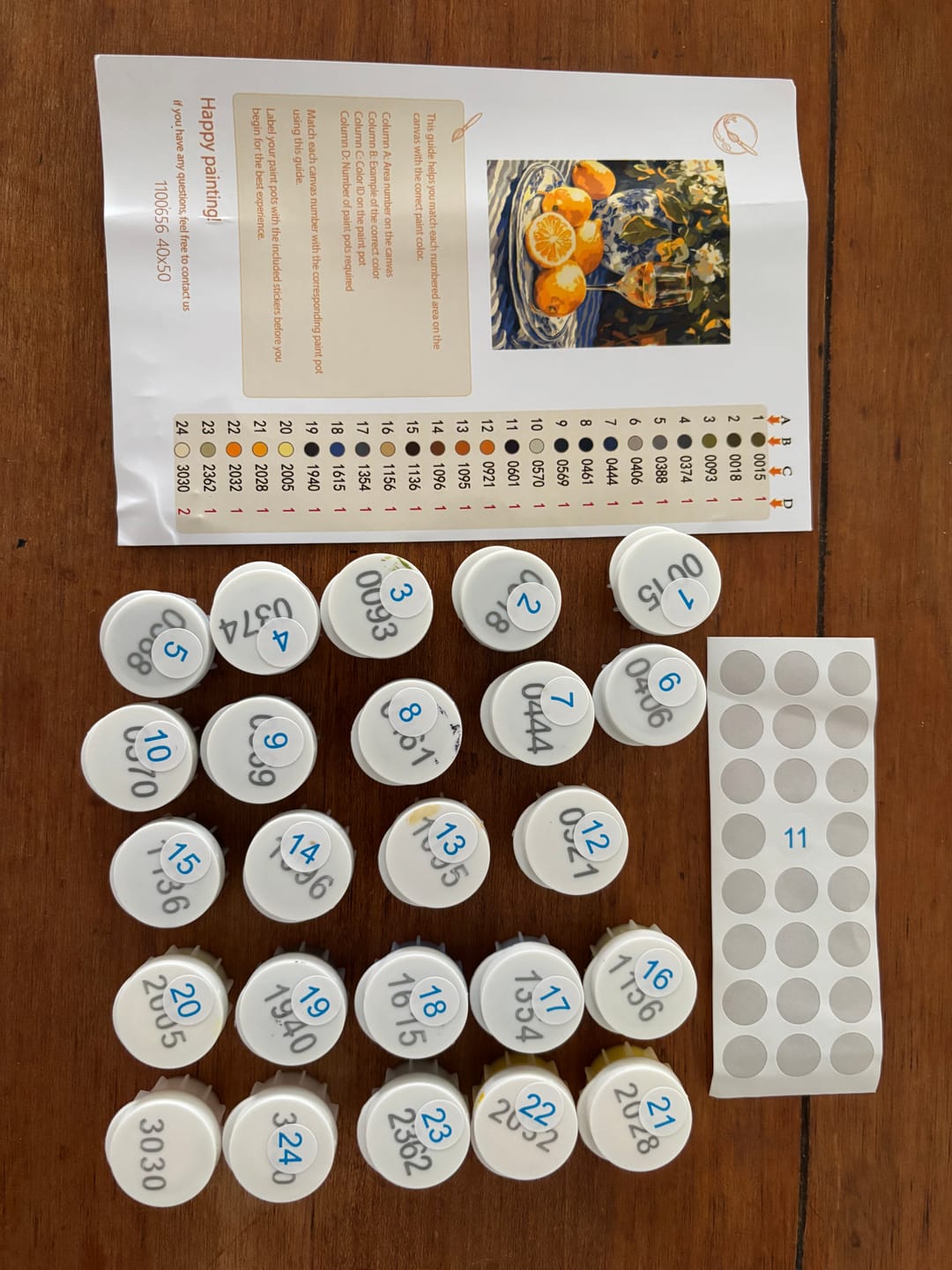 Customer photo review of Lemons and Wine | Paint by Numbers