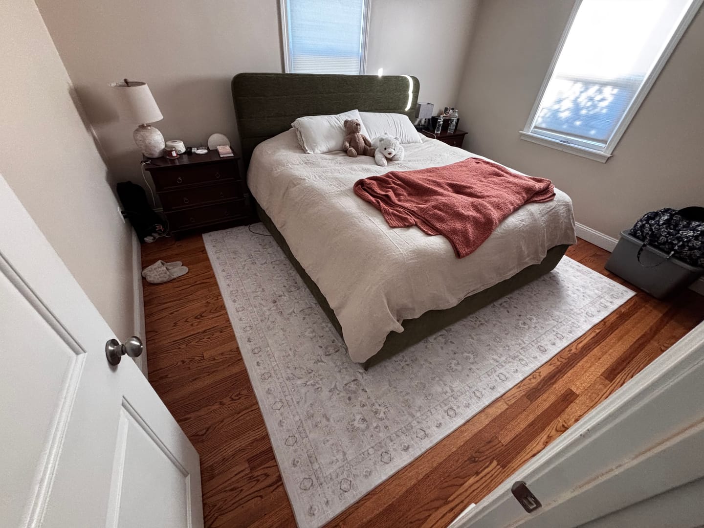 Customer photo review of Serein Washable Area Rug - Beige
