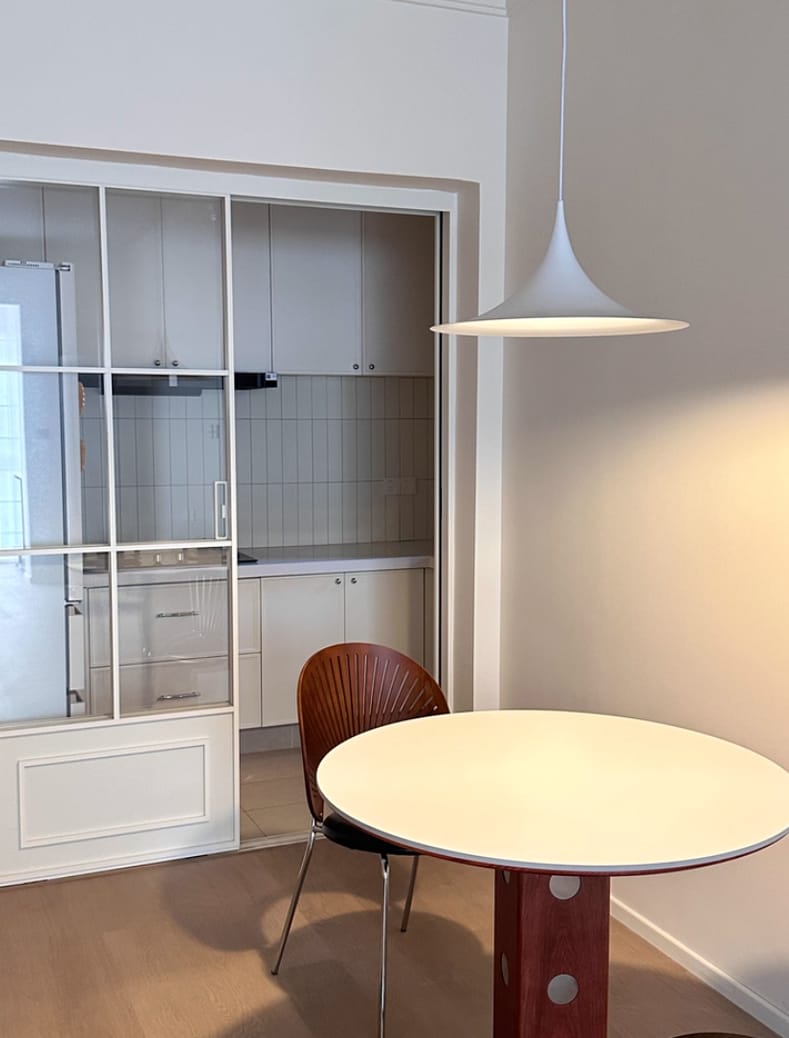 Customer photo review of Semi Pendant Light, Arch Spun Aluminium Shade, E26/E27, Hardwired