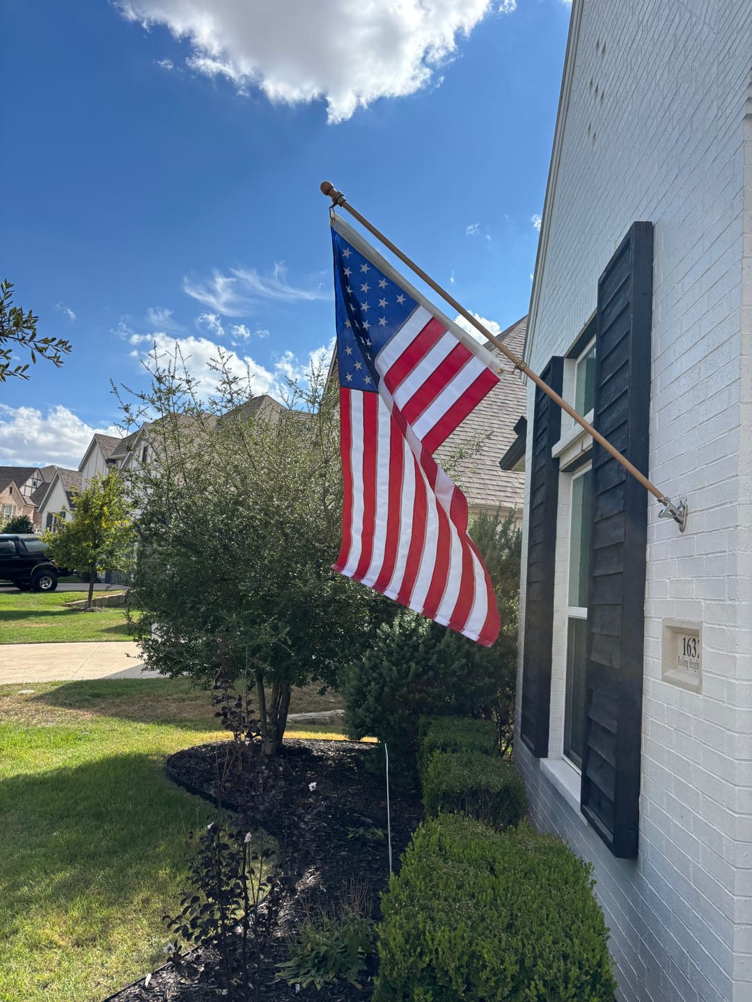 Customer photo review of 3' x 5' American Flag Set