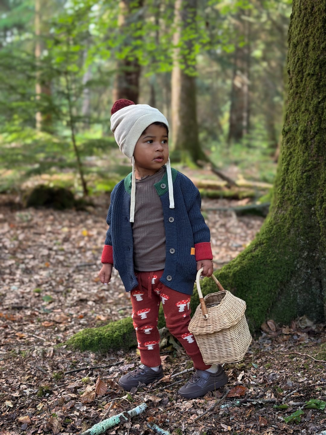 Customer photo review of Mushroom Tie Waist Knitted Joggers