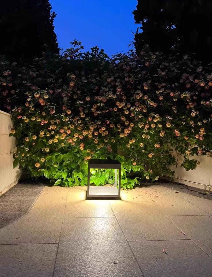 Customer photo review of Outdoor Post Light, Stainless Steel, IP65 Waterproof, Integrated LED