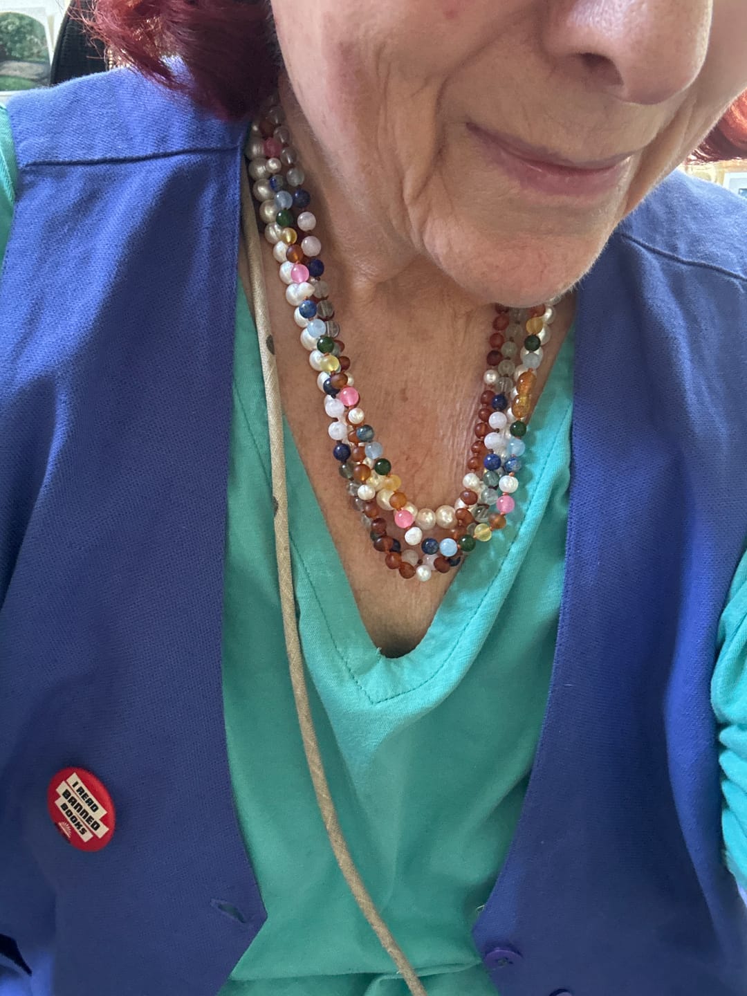 Customer photo review of Fluorite + Lapis Lazuli + Rose Quartz || Gemstone Necklace