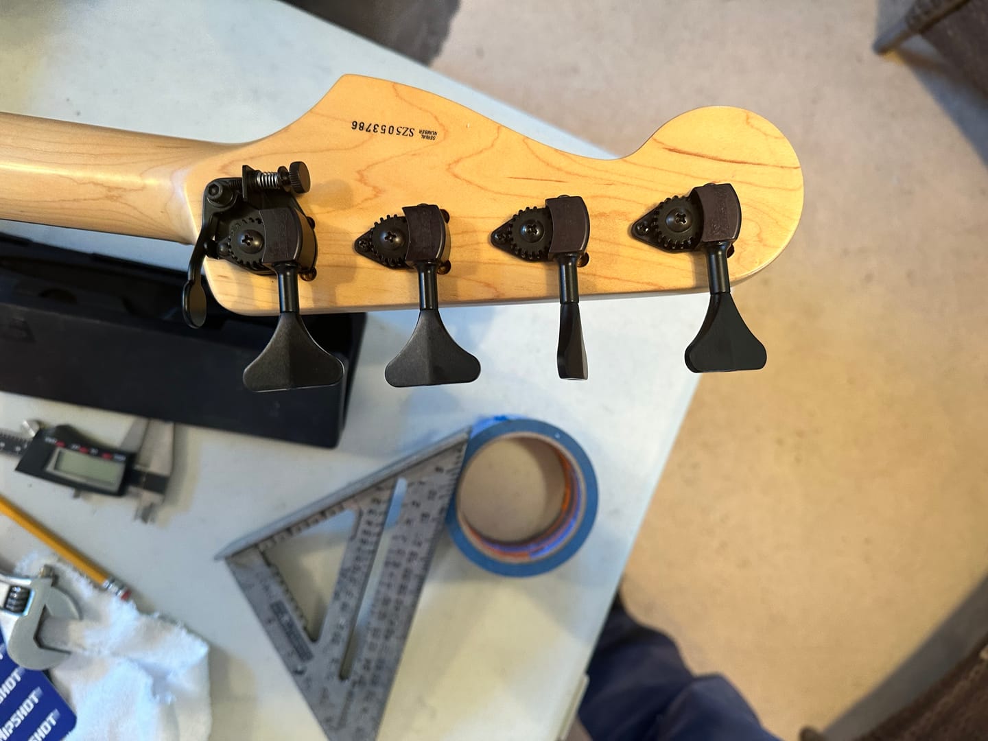 Customer photo review of USA Ultralite® Bass Tuning Machine 1/2" (Sold Individually)