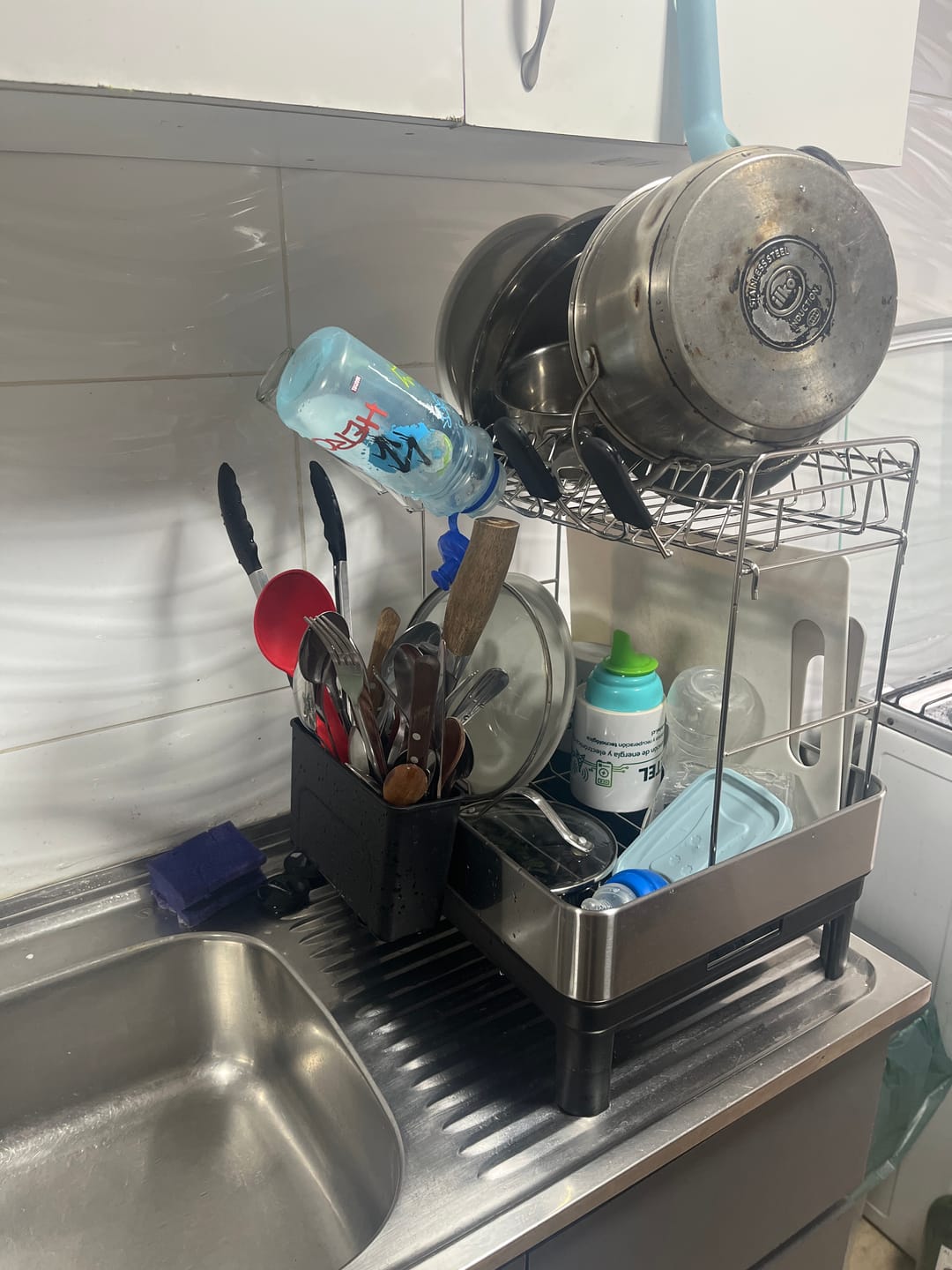 Customer photo review of Escurridor De Platos Inoxidable De 2 Niveles Organizador De Cocina