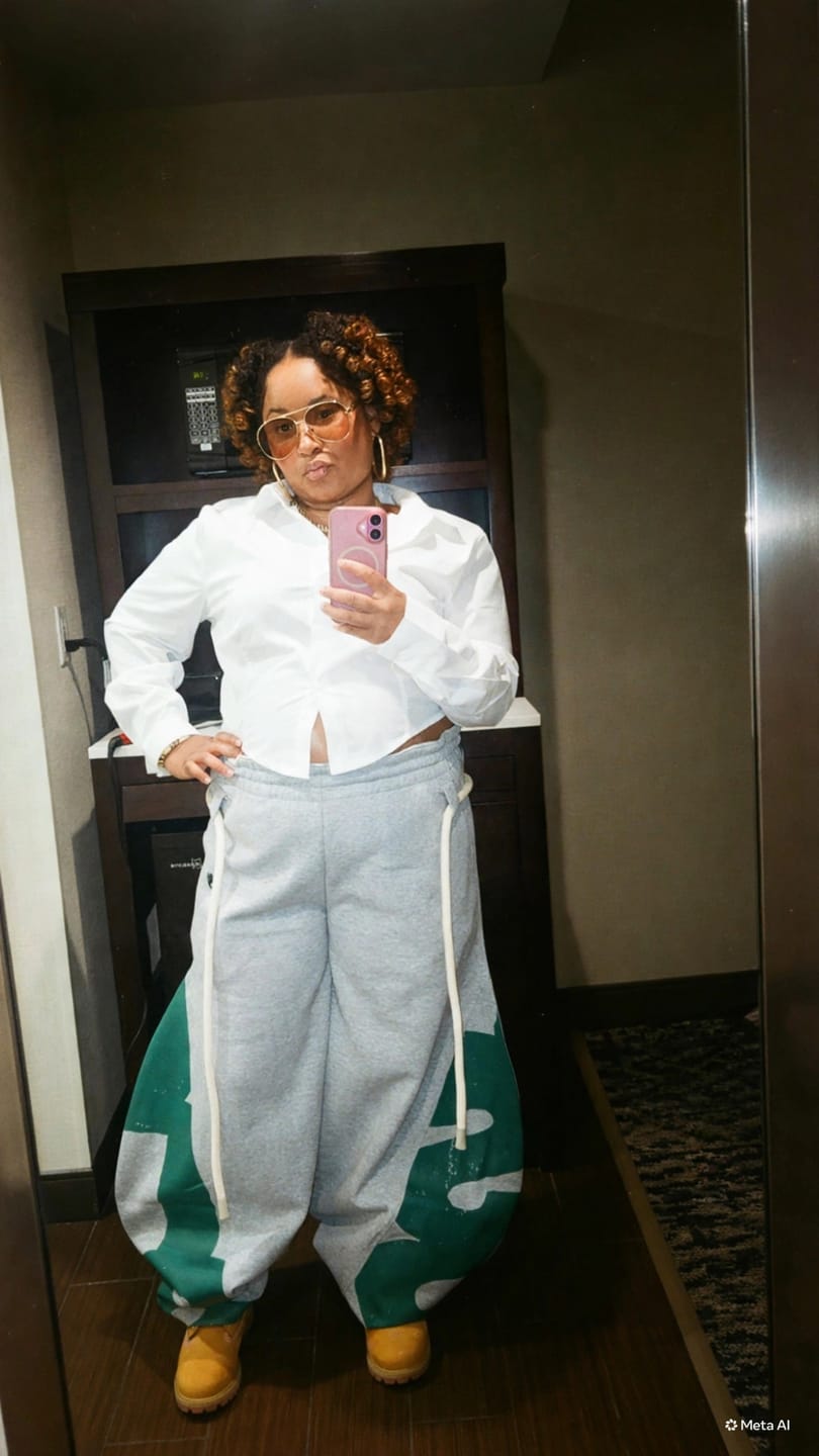 Customer photo review of Aelfric Eden Graffiti Super Baggy Barrel Sweatpants