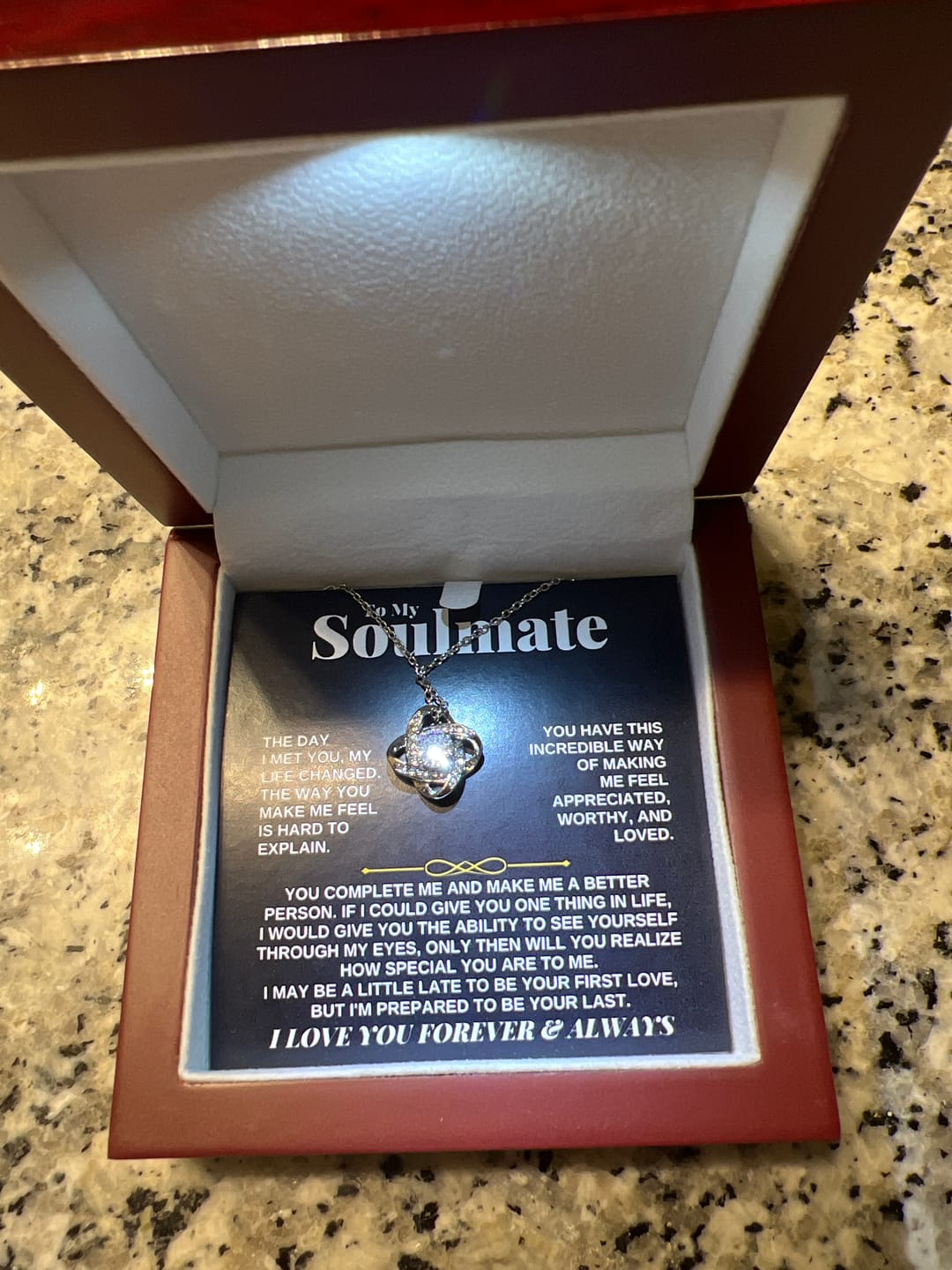 Customer photo review of To My Soulmate - Beautiful Gift Set - SS242