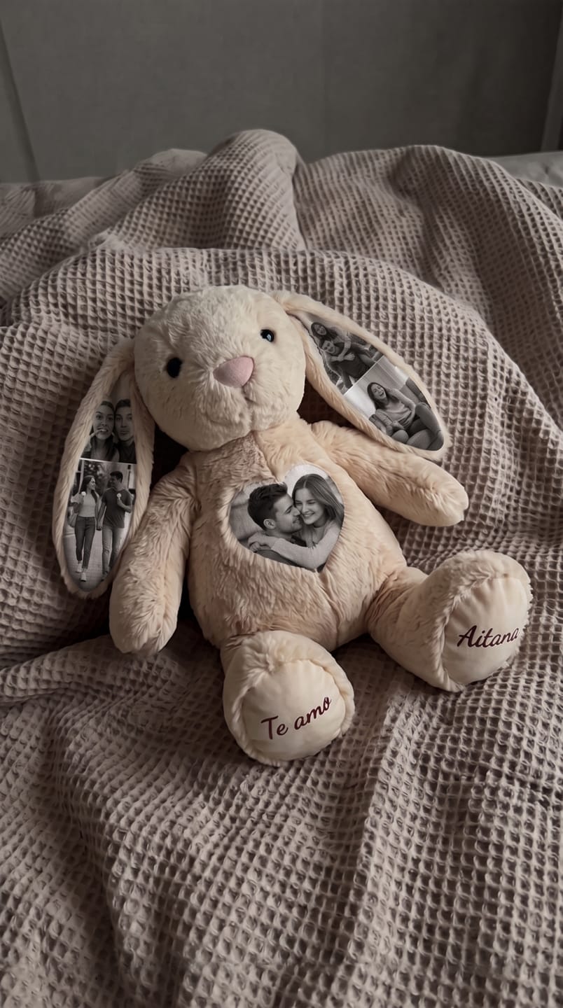 Customer photo review of Conejito de Peluche Personalizable