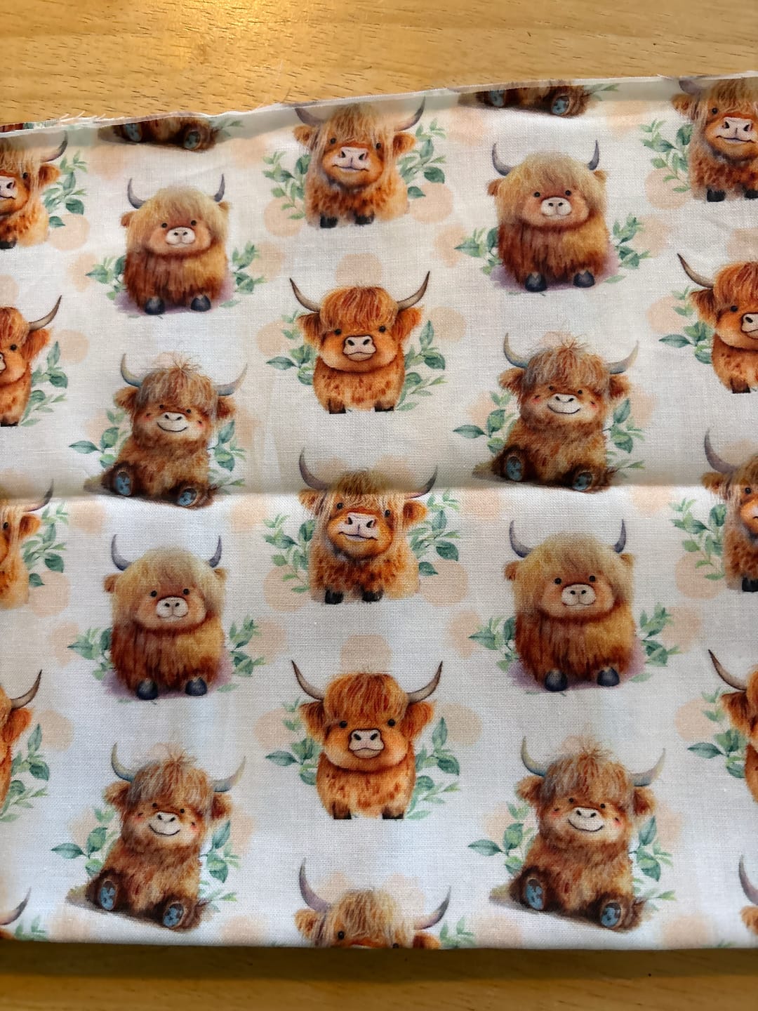 Customer photo review of End of Bolt Mystery Fabric - Animals