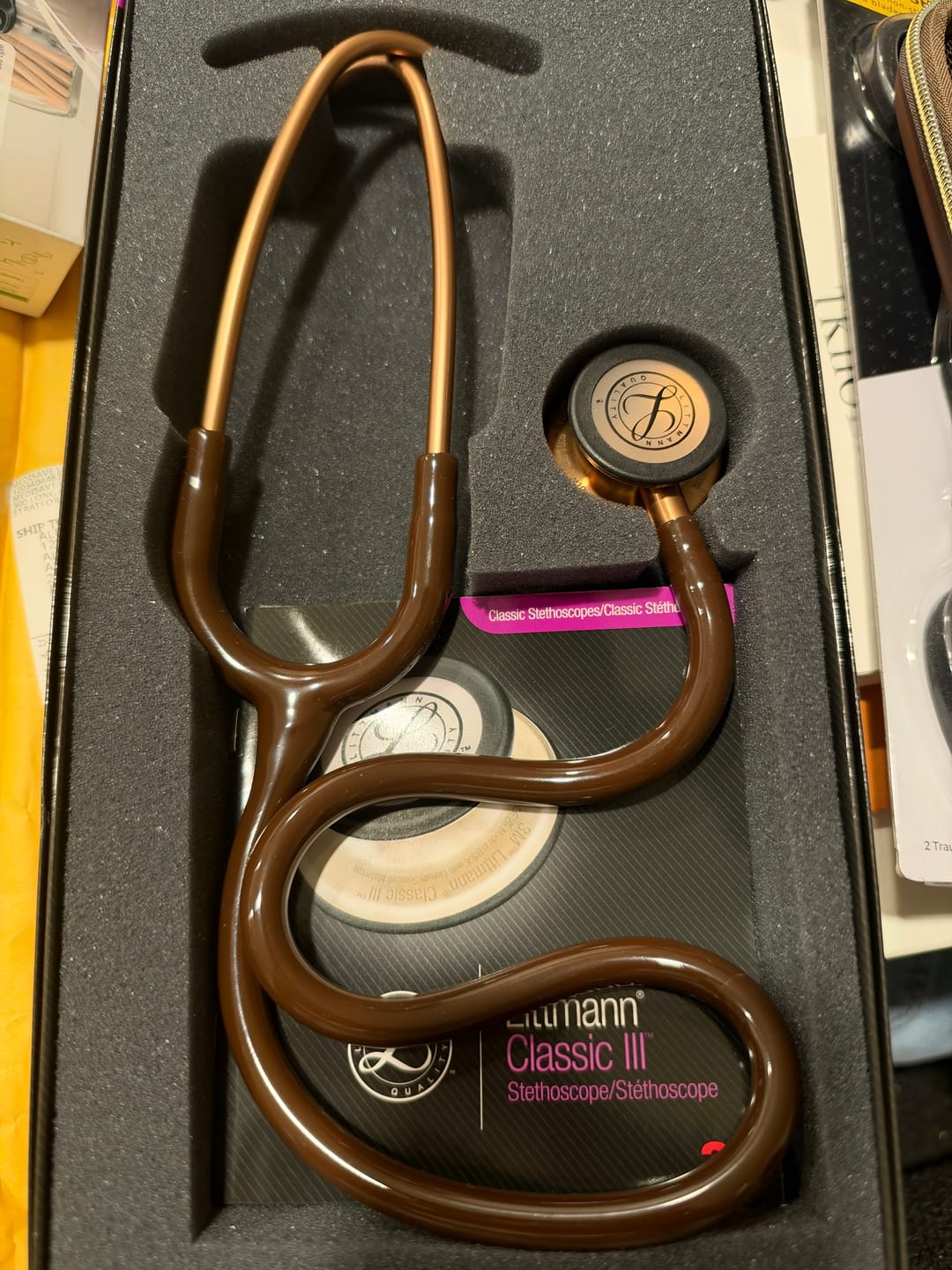 Customer photo review of Littmann Classic III Monitoring Stethoscope: Chocolate & Copper 5809