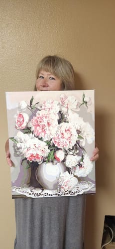 Customer photo review of Vase de Pivoines
