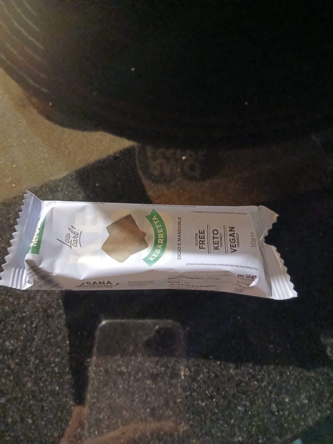 Customer photo review of BARRETTA CACAO E MANDORLA PROTEICA KETO VEGAN BOX 12PZ