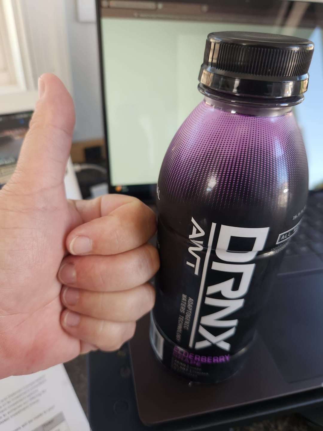 Customer photo review of DRNX Adaptogenic Waters - Elderberry Grape - 12 Pack