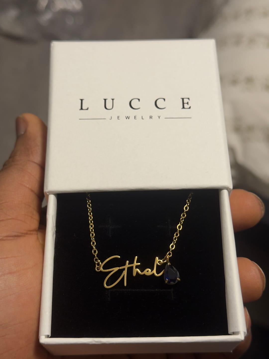Customer photo review of Lucce Signature Necklace