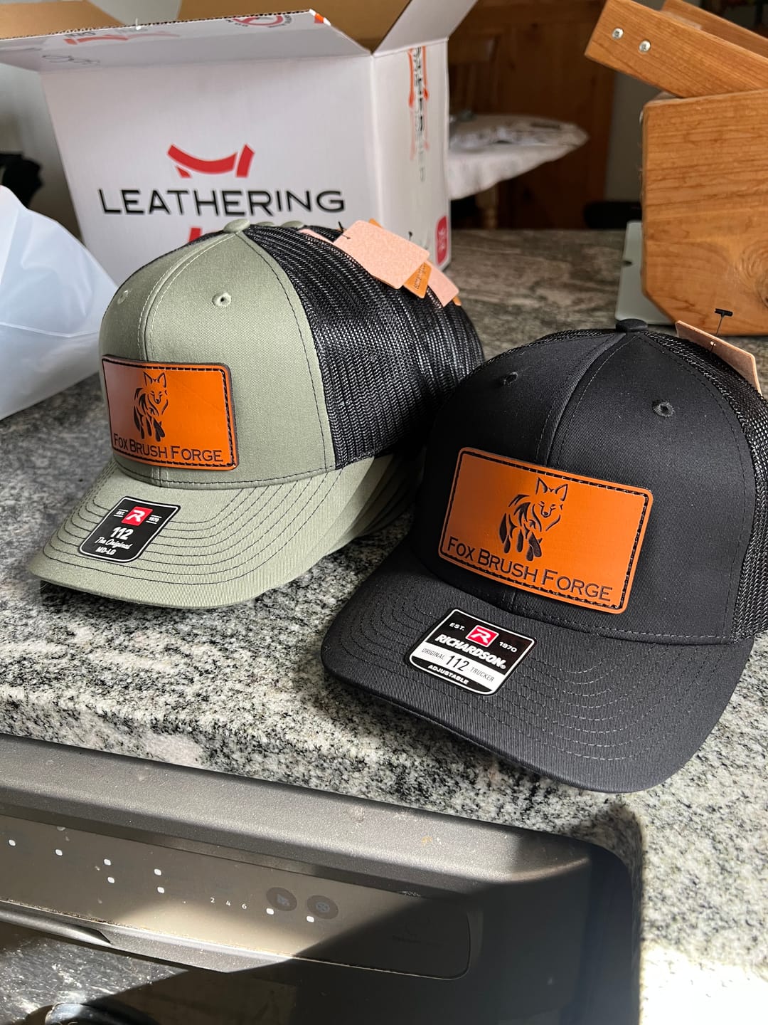 Customer photo review of Richardson 112 Custom Leather Patch Hats
