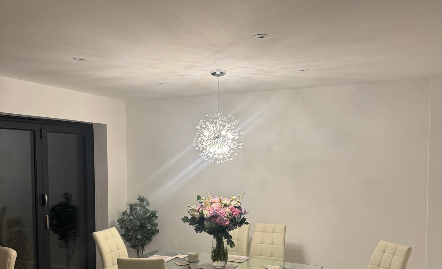Customer photo review of Luxury 8-Light Sputnik Firework Chandelier