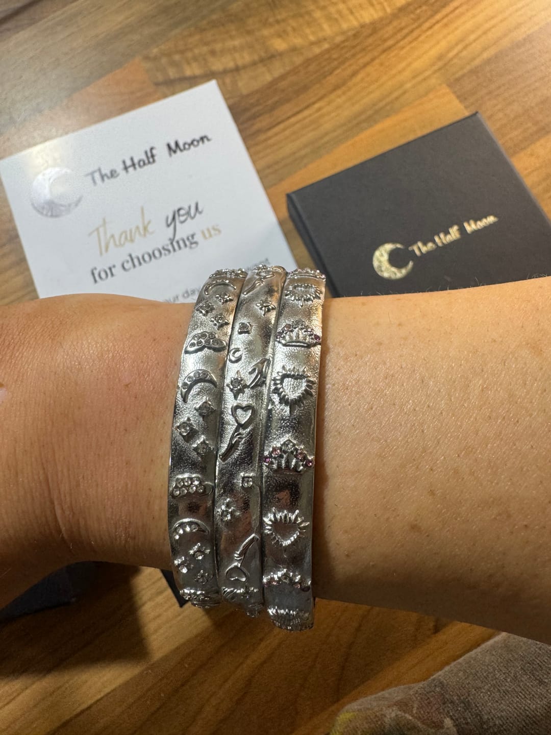 Customer photo review of Tarot Card  Cuff Bracelet