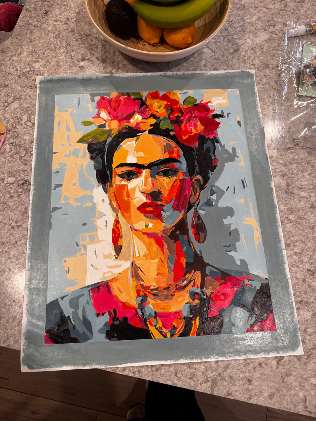 Customer photo review of Expressive Frida | Paint by Number