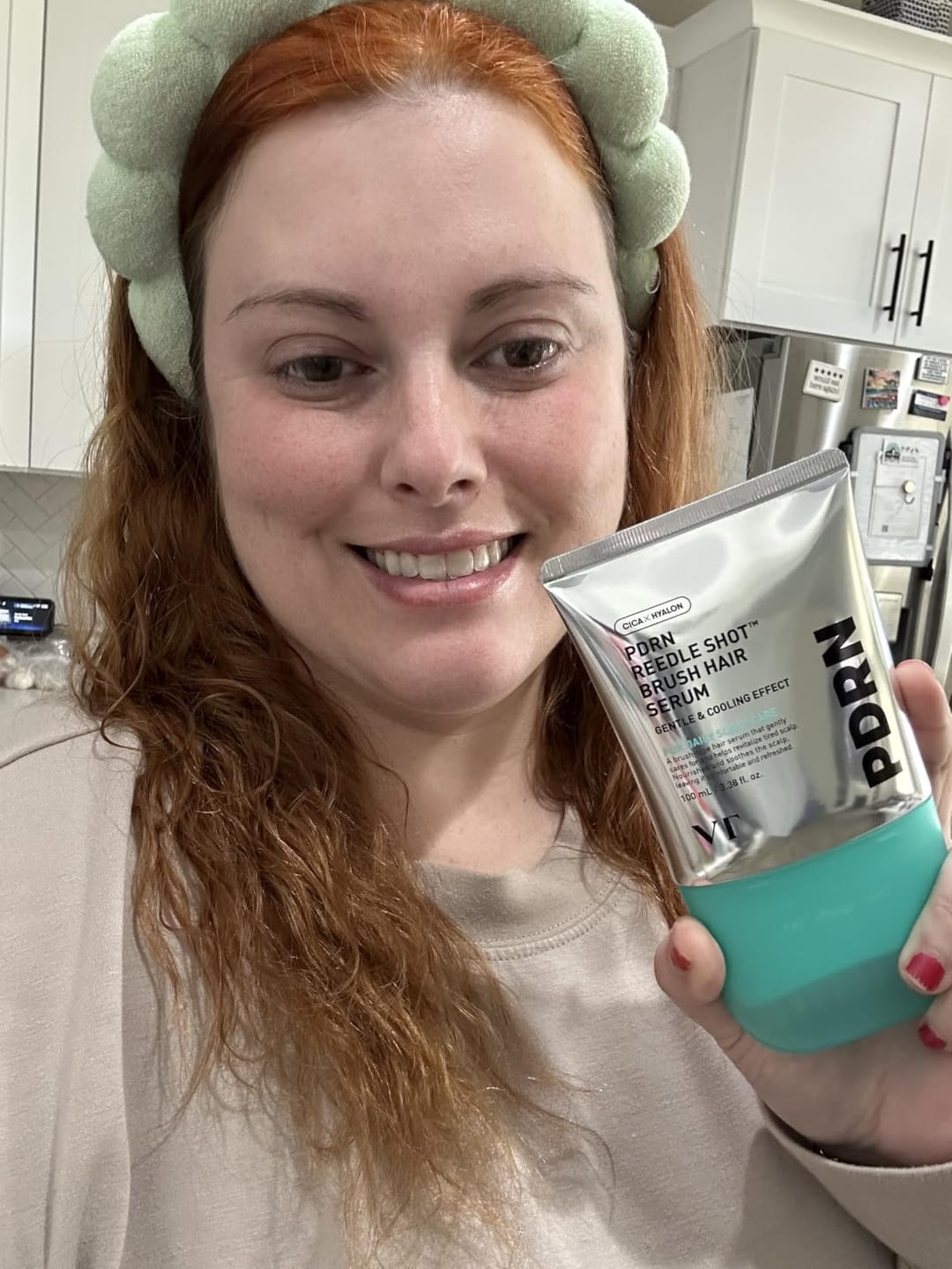 Customer photo review of PDRN Brush Hair Serum