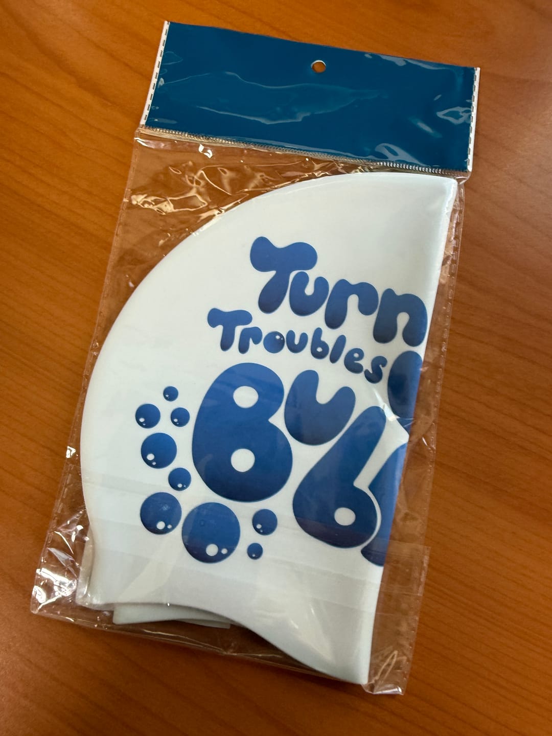 Customer photo review of JAYD Swim Cap - Bubble Trouble