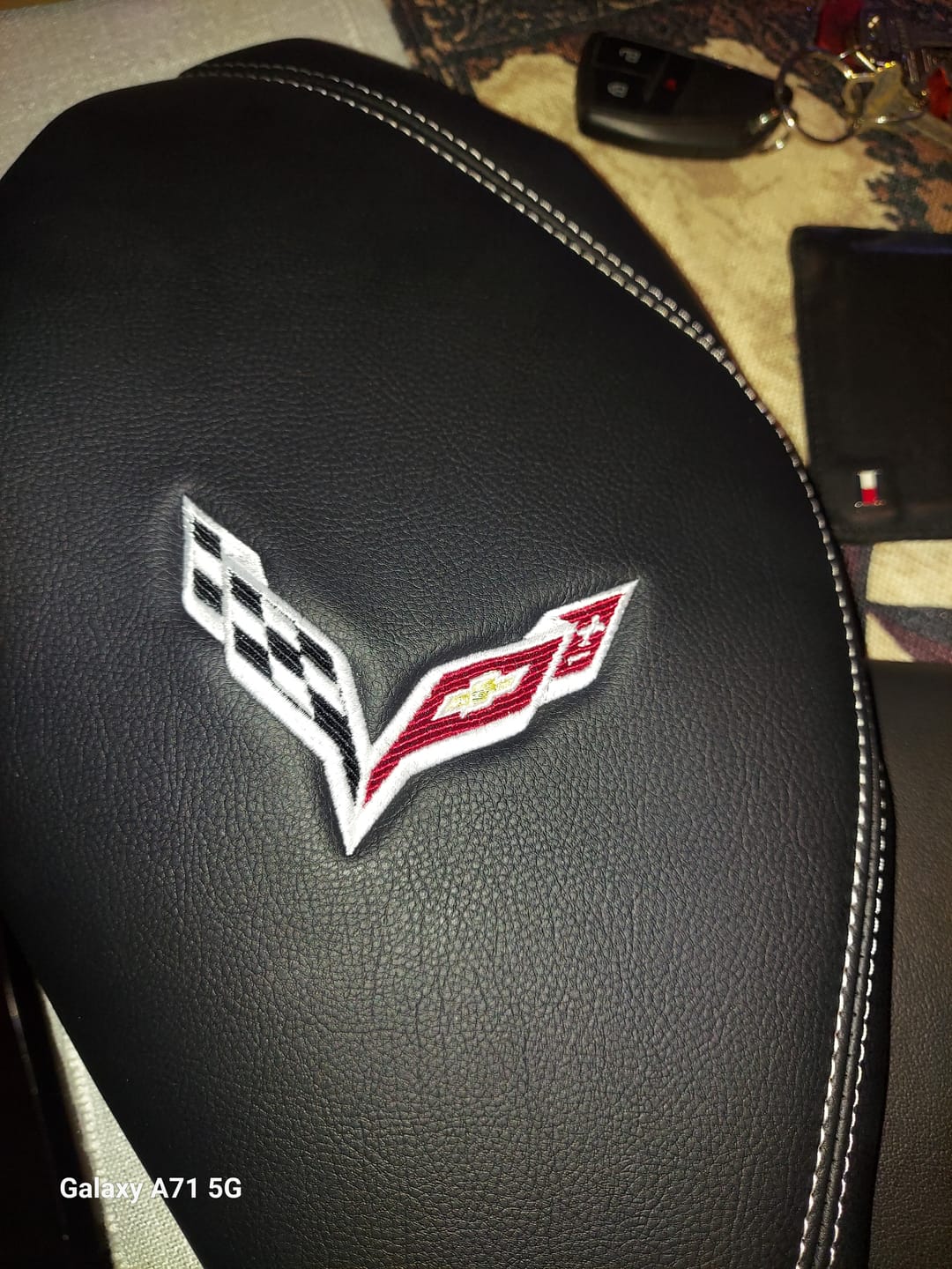 Customer photo review of Corvette C7 Center Console Lid Armrest Cover (Custom Order)