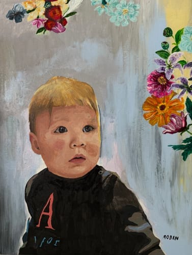 Customer photo review of Custom Paint by Numbers Kit