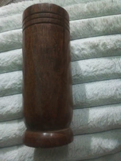 Customer photo review of Original Vijaysar Wooden Glass (100 ml) for Diabetes & Sugar Control for Daily Wellness