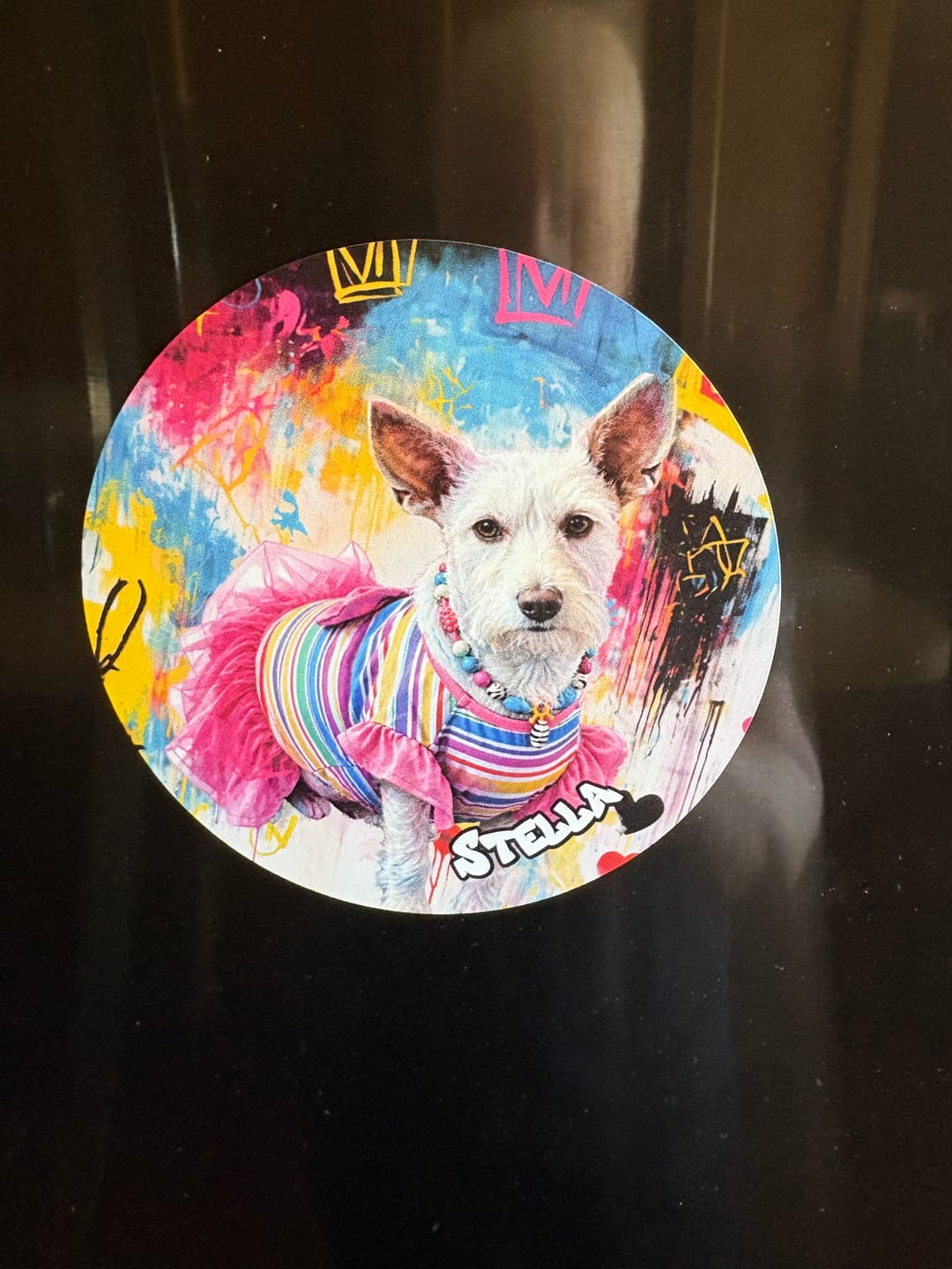 Customer photo review of Graffiti - Personalized Car Magnet