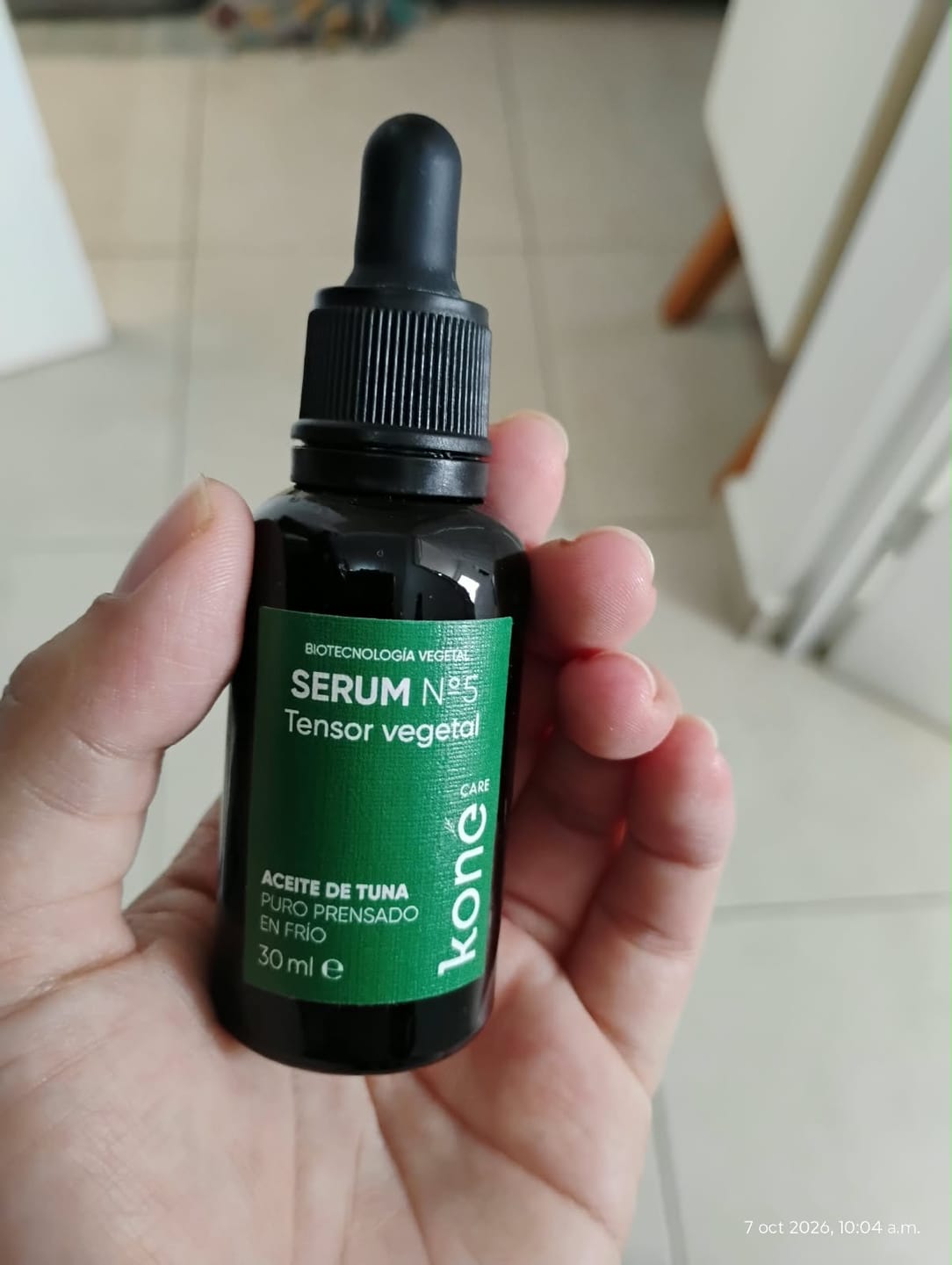 Customer photo review of Serum Nº 5 tensor vegetal de aceite de tuna
