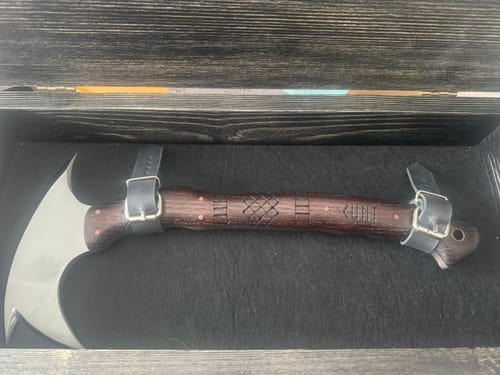 Customer photo review of Сustom made tomahawk "Ogun"