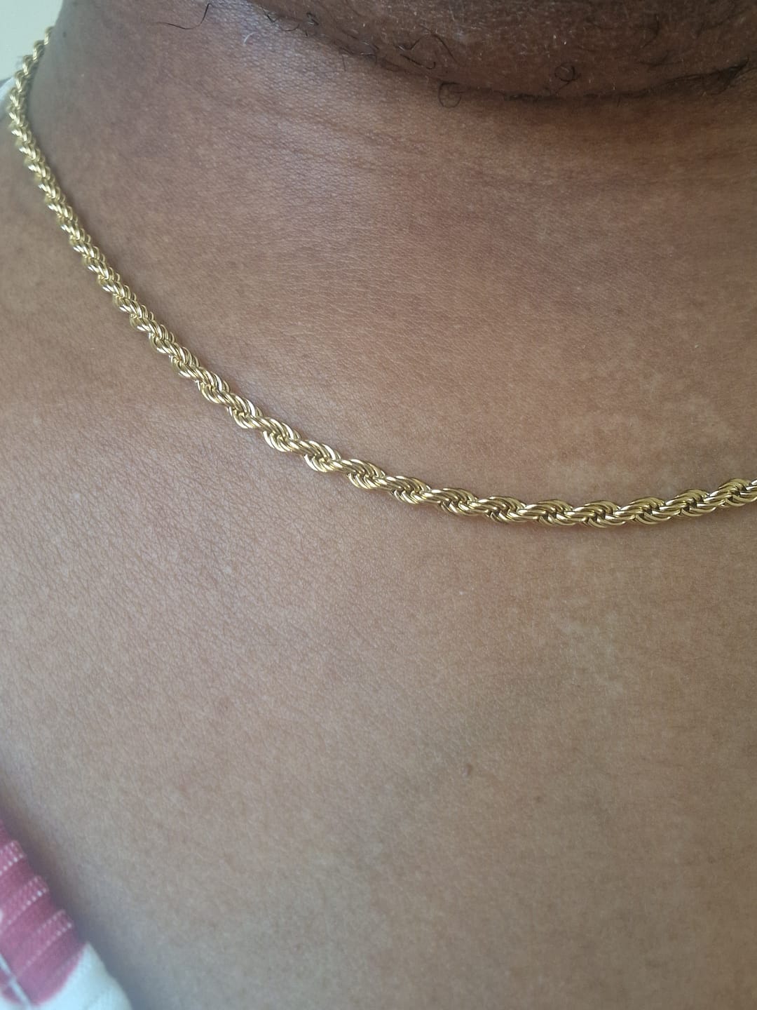 Customer photo review of Calla Gold Twisted Chain Necklace