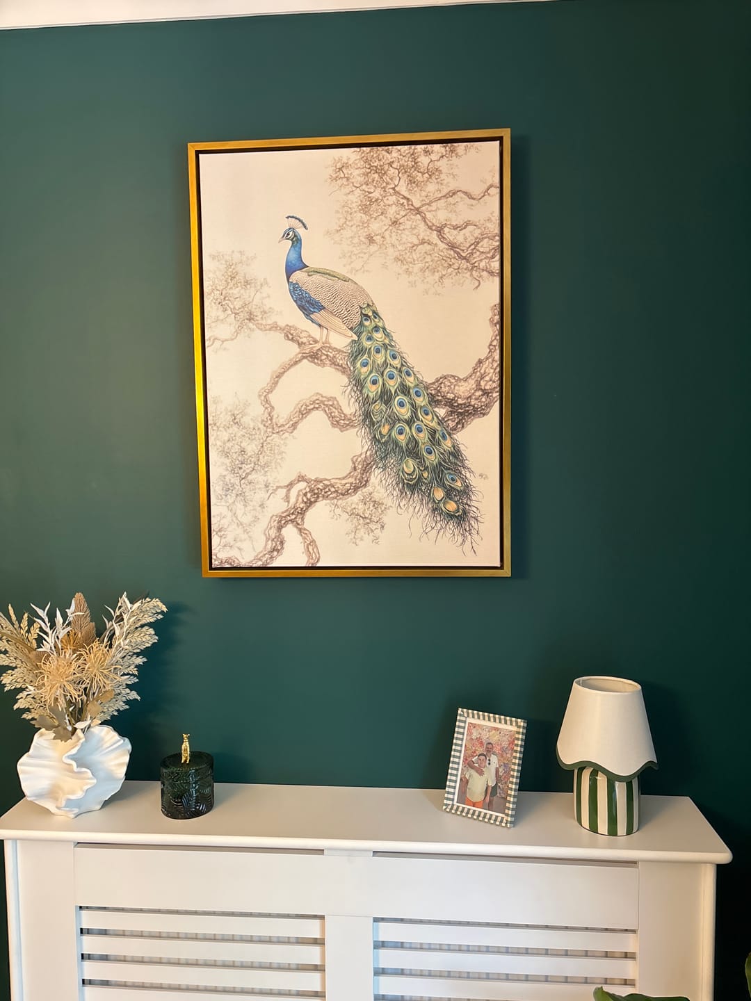 Customer photo review of Elegant Peacock Print