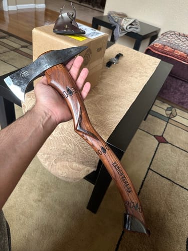 Customer photo review of Handmade tomahawk axe "Black Hawk"