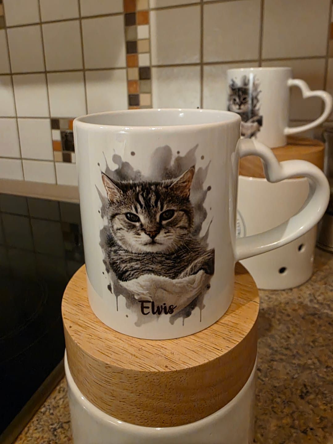 Customer photo review of Personalisierte Tasse - Aquarell Realistisches Porträt