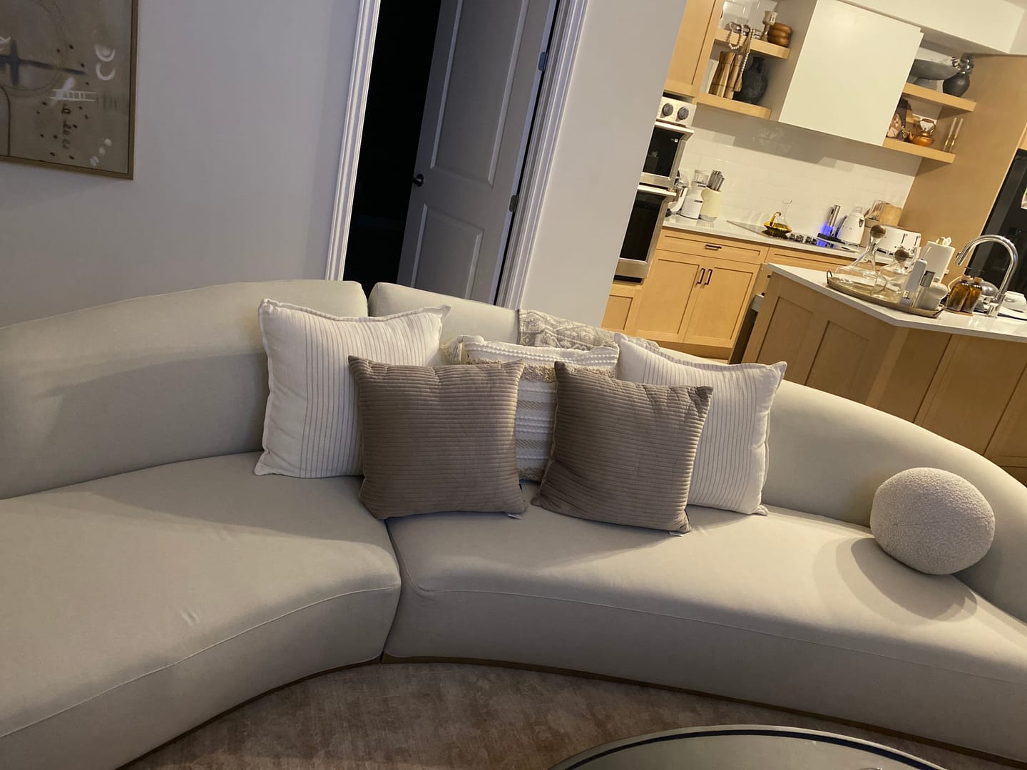 Customer photo review of Reya Form Curved Modular Sectional