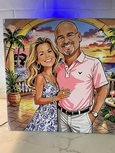 Customer photo review of Custom Paint by Numbers Kit