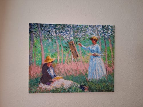 Customer photo review of Broderie Diamant - Dans les bois de Giverny - Monet 40x50cm toile tendue sur châssis