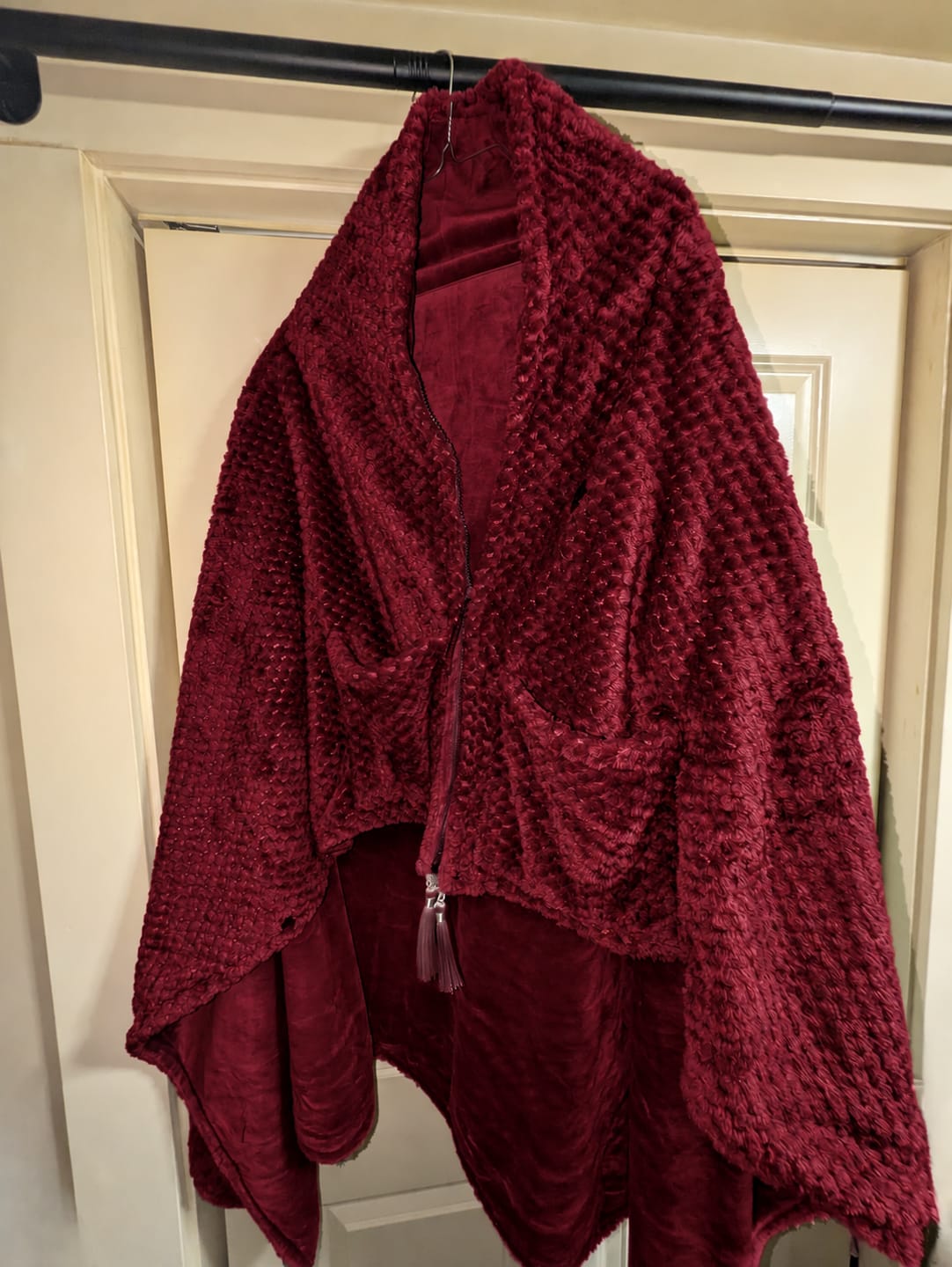 Customer photo review of ShadeEase USB Heated Wearable Shawl