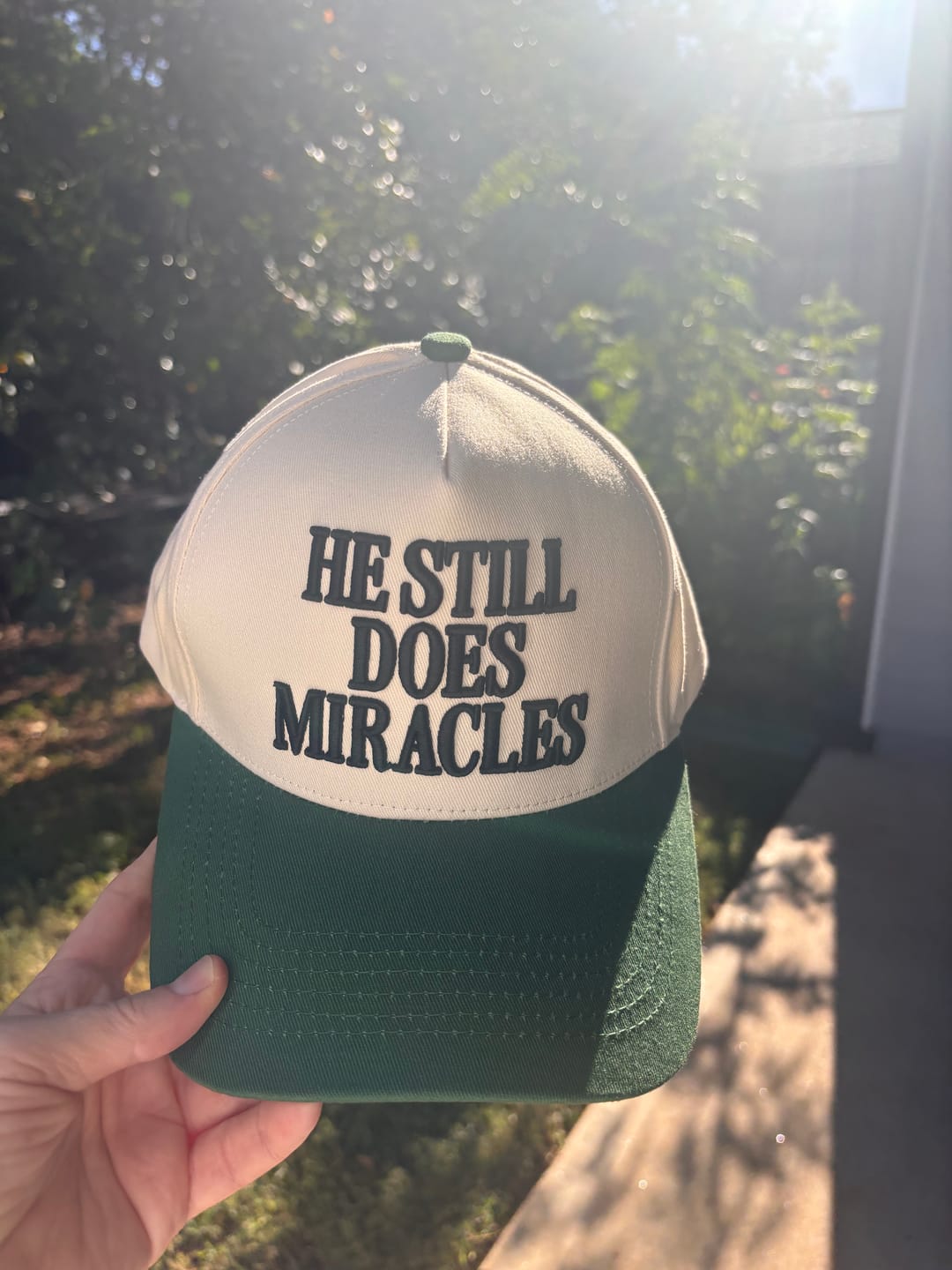 Customer photo review of Hat: He Still Does Miracles