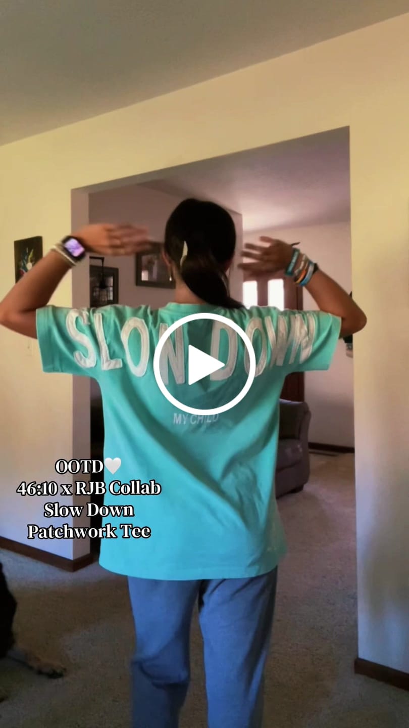 Customer video review of 46:10 x RJB Collab Slow Down Patchwork Tee