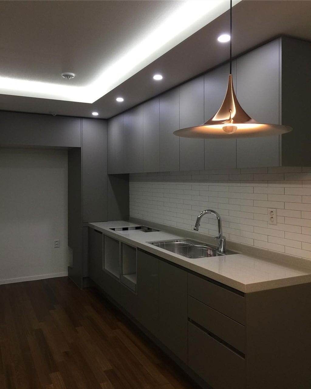 Customer photo review of Semi Pendant Light, Arch Spun Aluminium Shade, E26/E27, Hardwired