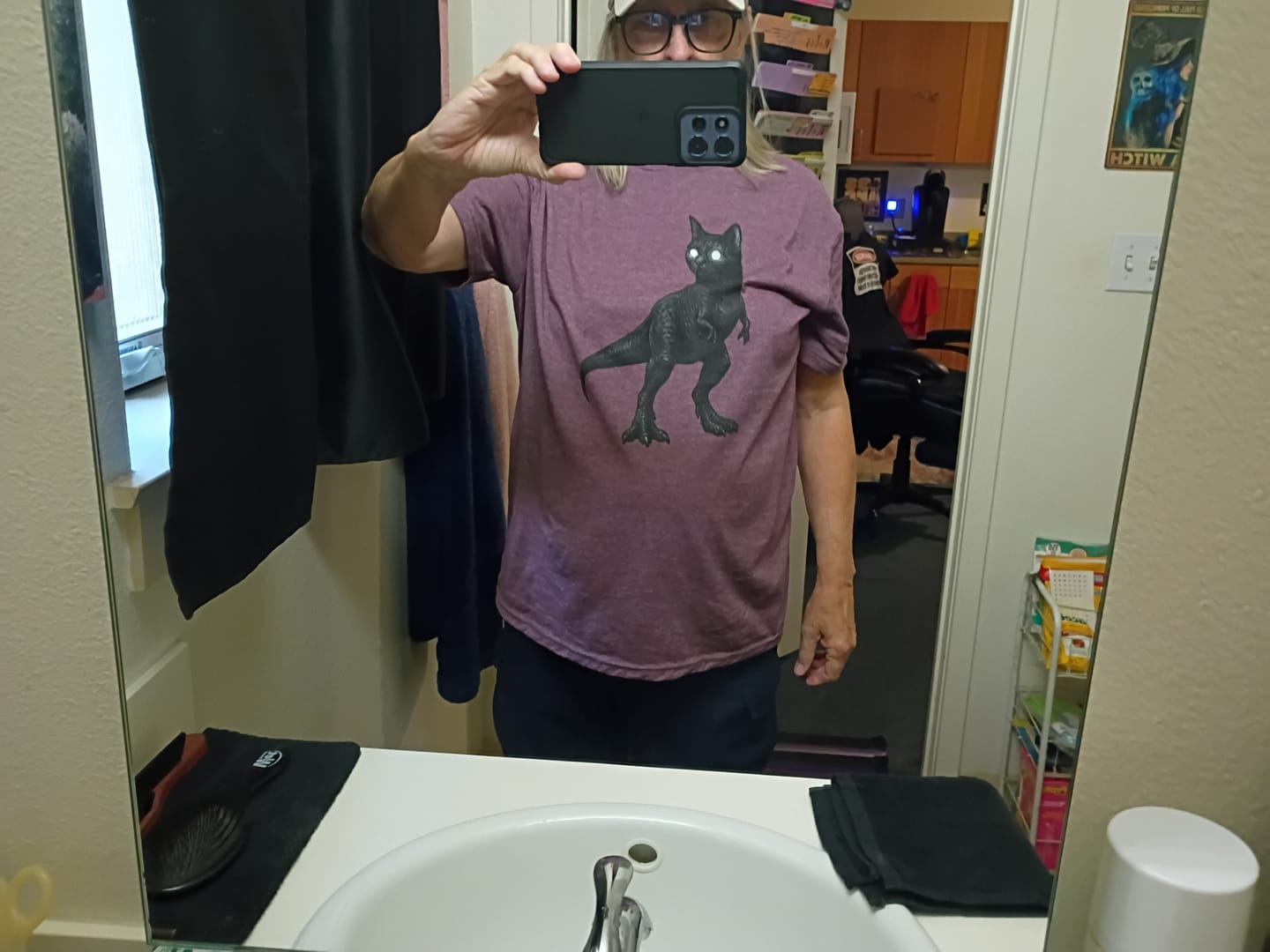 Customer photo review of Voidasaurus Tee
