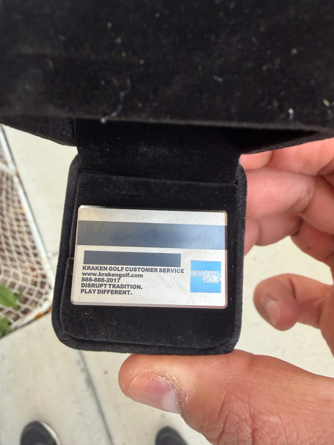 Customer photo review of The Silver Kraken Express Ball Marker | Kraken Titanium Golf Ball Marker