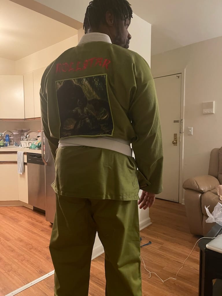 Customer photo review of Build Your Own Custom Sublimated Patches — Circle