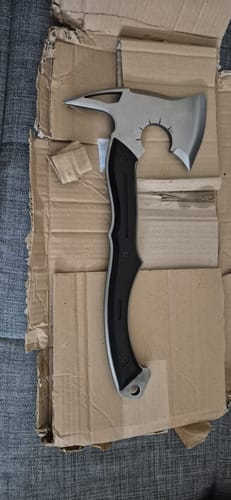 Customer photo review of Full tang tomahawk "Requiem" for outdoor tasks