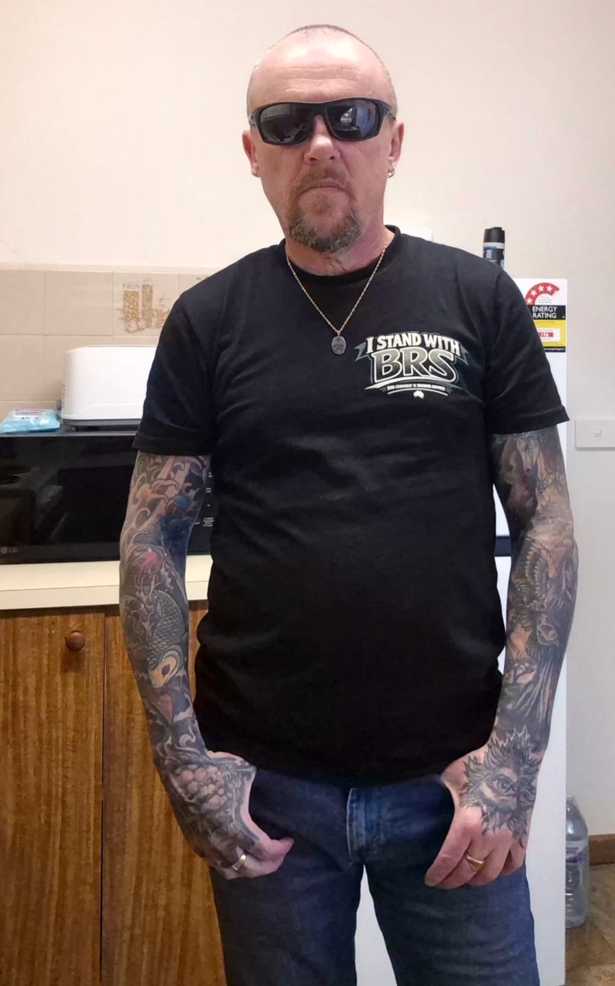 Customer photo review of Big Chocky | Stand With BRS Tee
